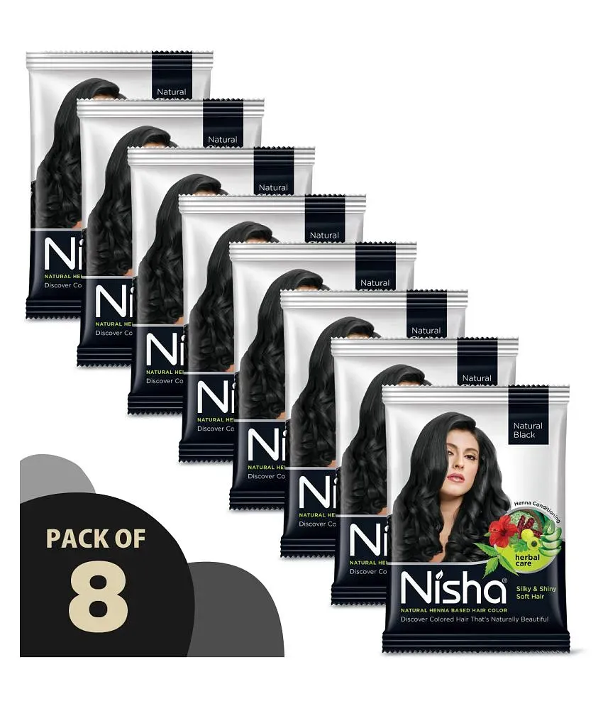 Nisha Quick Color Henna Based Hair Color With Herbal Protection & No  Ammonia 60 gm Each