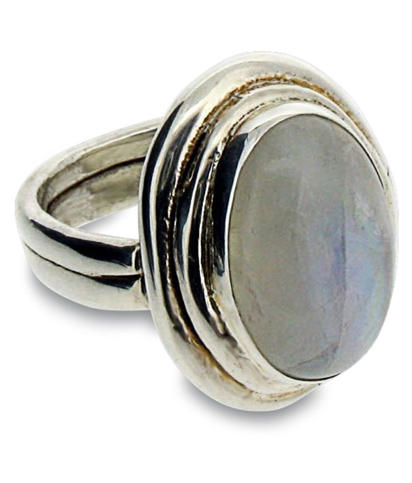 Kundli GemsMoonstone Ring 6.75 Crt.Natural Certified Moonstone