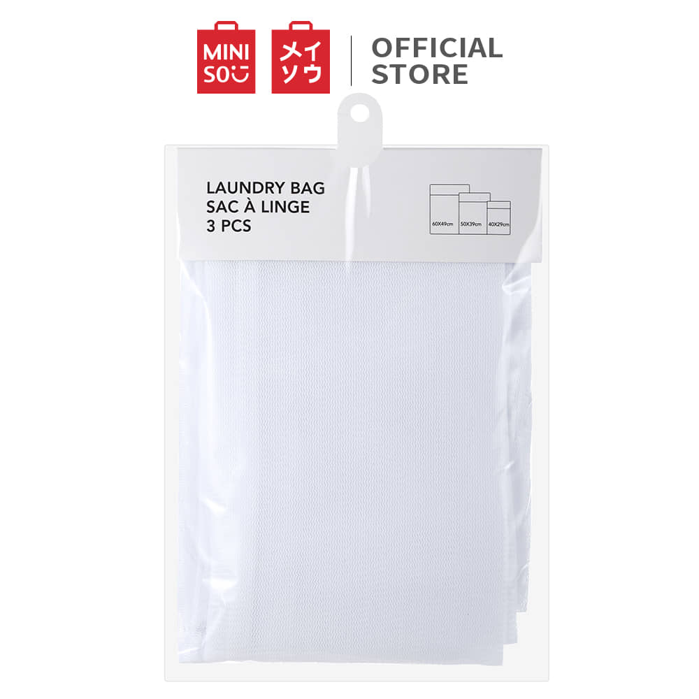 Miniso Set of 3 58 L Laundry Bags White Buy Miniso Set of 3 58 L