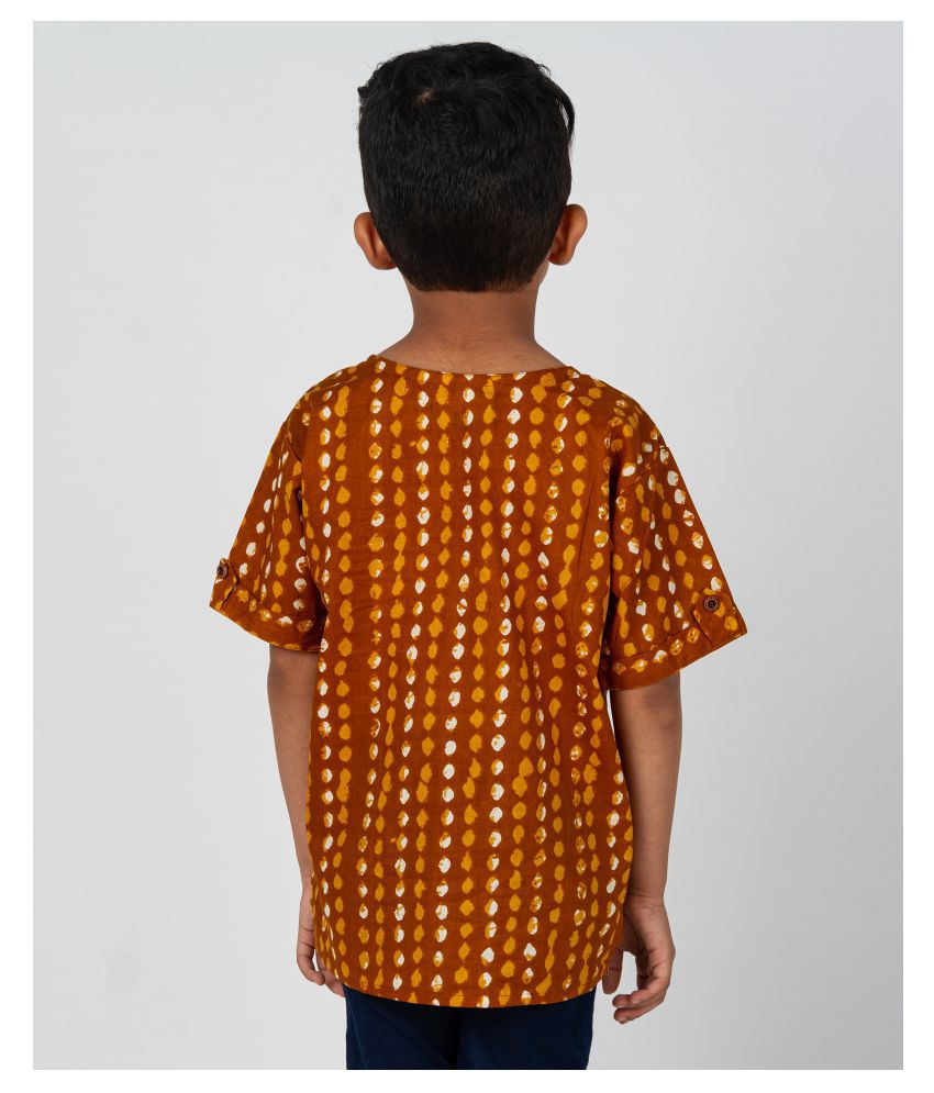 Side Placket Shirt - Brown - Buy Side Placket Shirt - Brown Online at ...