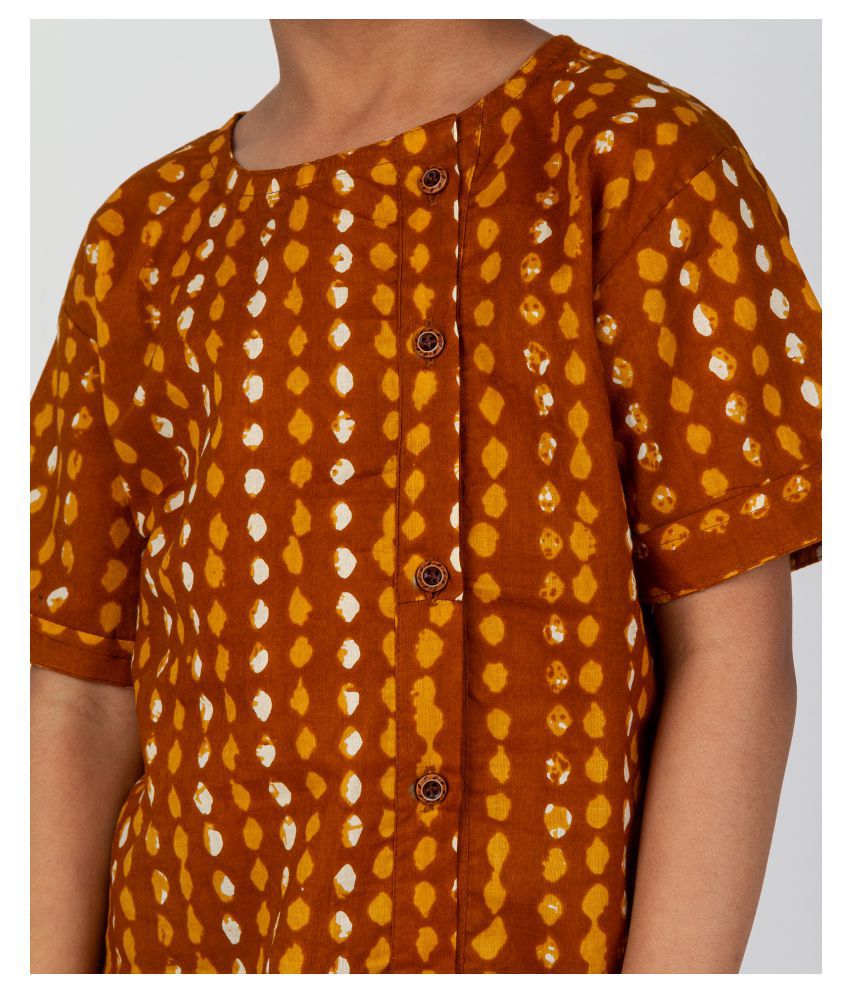 Side Placket Shirt - Brown - Buy Side Placket Shirt - Brown Online at ...