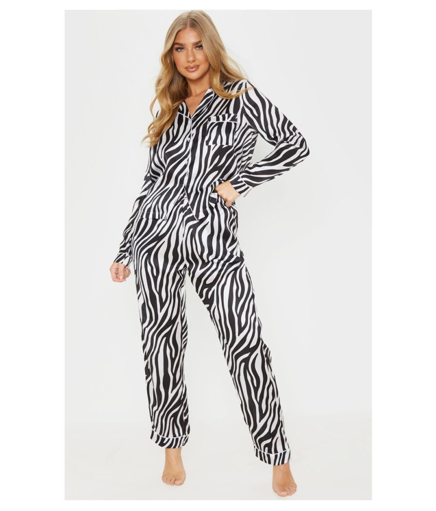 zebra print night suit