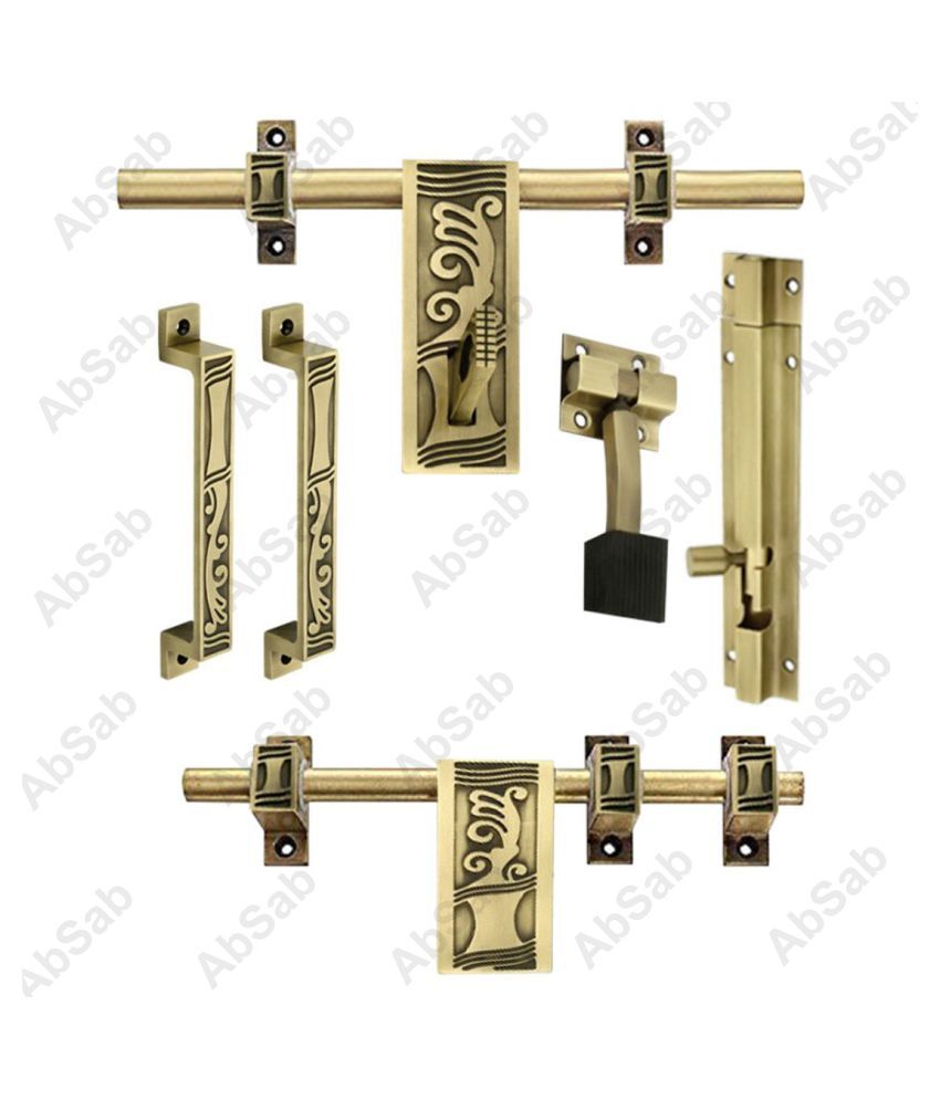 Buy Antique Finish Brass Door Accessories Fittings Kit Aldrop Set