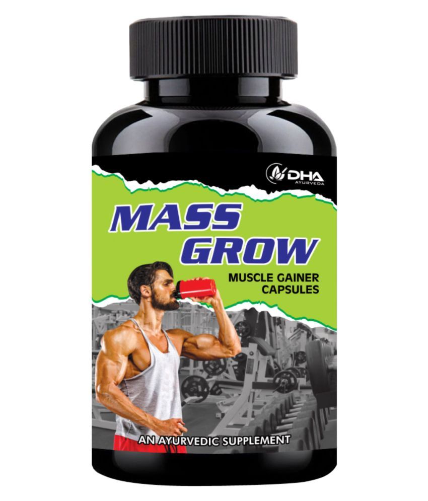 DHA Ayurveda Mass Grow Herbal Muscle Grow Supplement Capsule 30 no.s