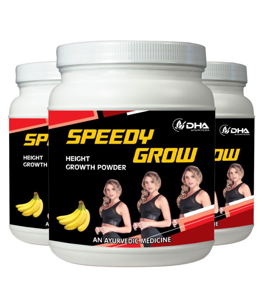 DHA Ayurveda Speedy Grow- Herbal Height Grow Banana Powder 300 gm Pack of 3