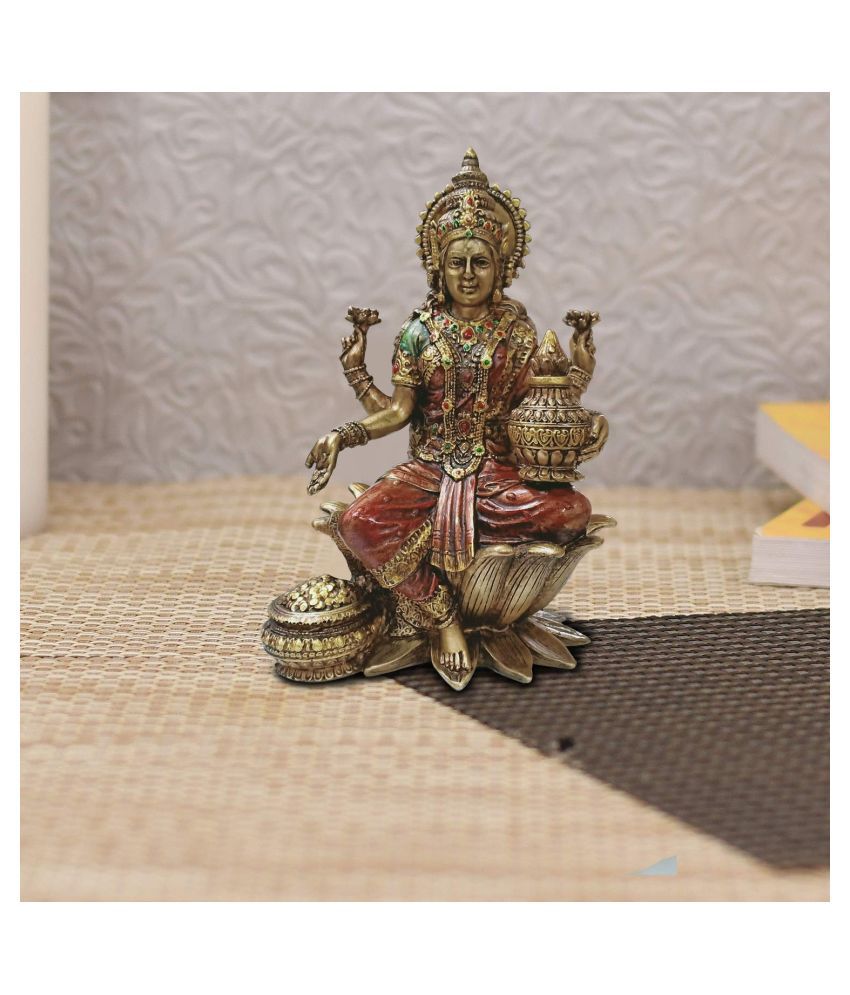 Lakshmi Devi Idol Statue For Home Puja Goddess Laxmi Idols Showpiece For Temple Pooja Room 0962