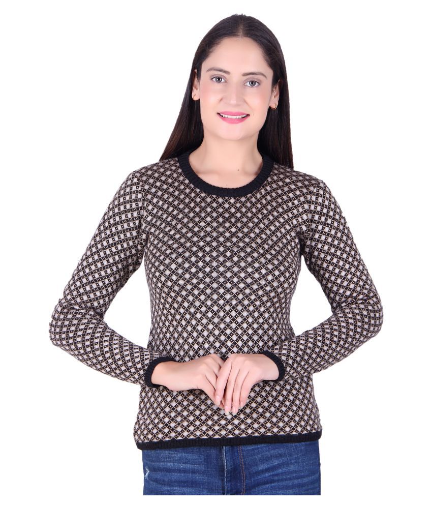     			Ogarti Acrylic Black Pullovers