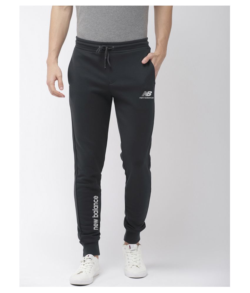 black polyester lycra trackpants