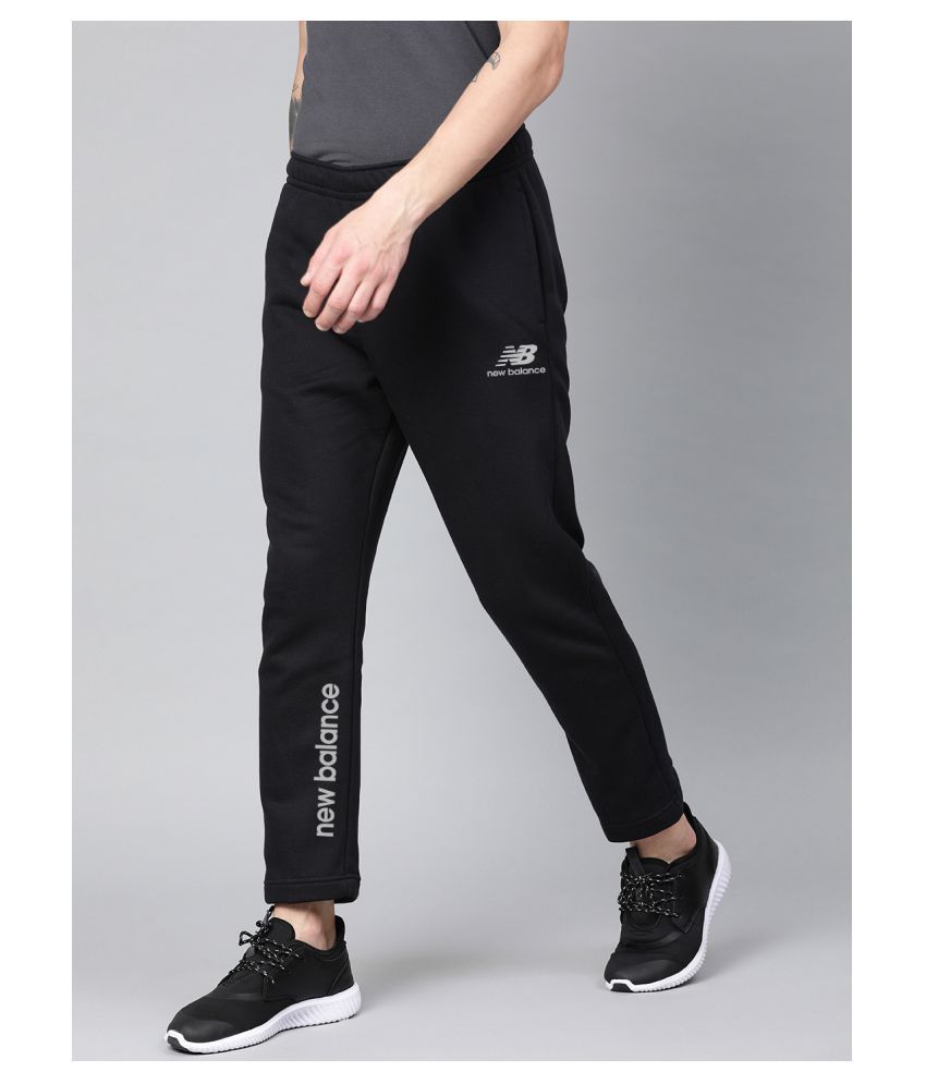 black polyester lycra trackpants