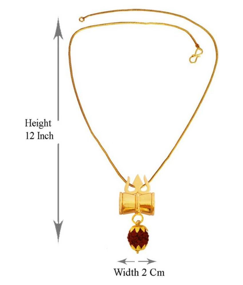 GOLD PLATED CHAIN WITH TRIDENT & DAMRU LOCKET: Buy GOLD ... (850 x 995 Pixel)