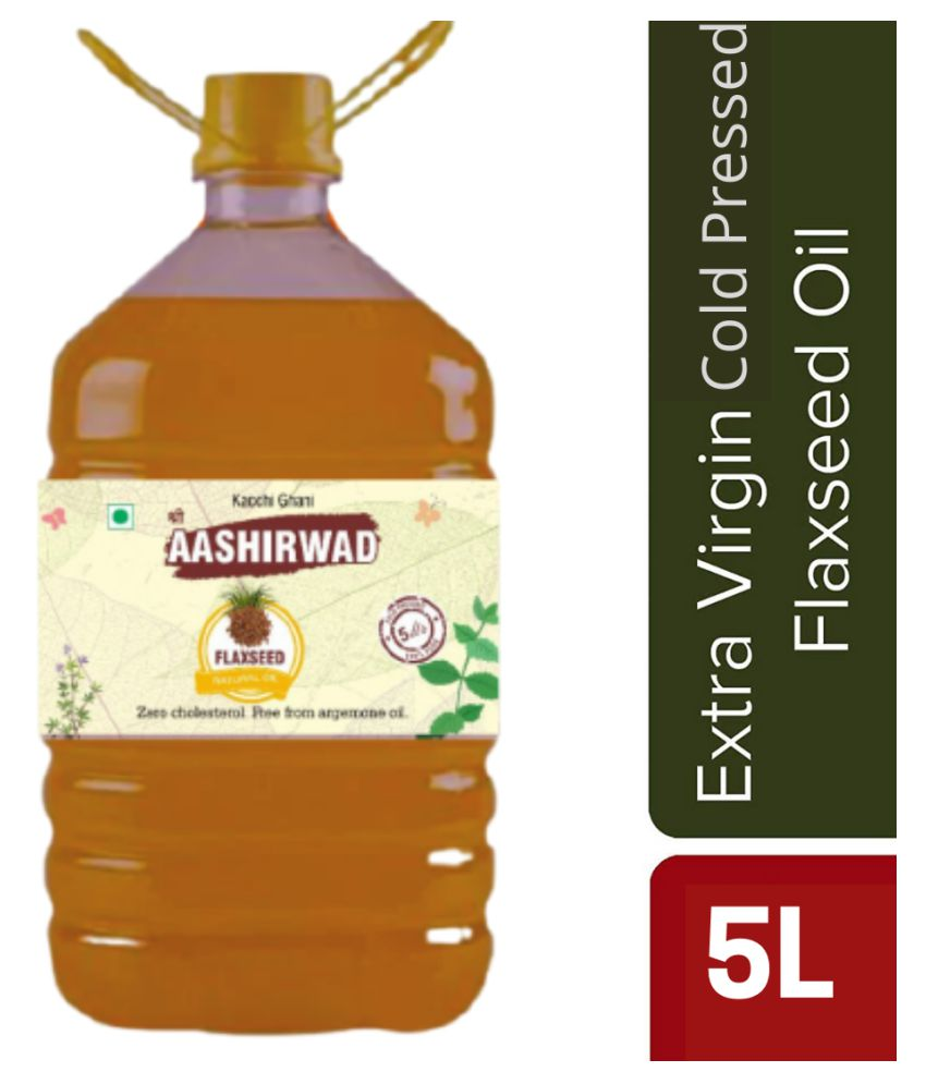 Shree Aashirwad Flax Seed Oil 5 L Buy Shree Aashirwad Flax Seed Oil 5