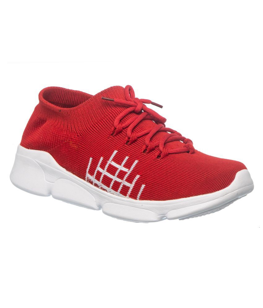     			KHADIM Red Running Shoes