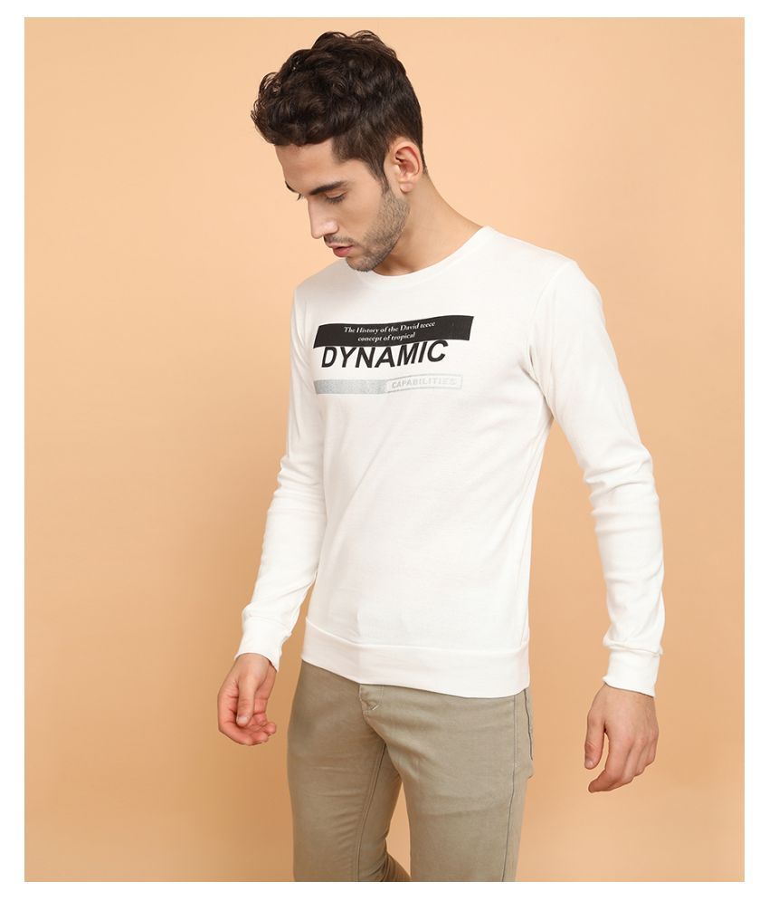 V2 Cotton Blend White Solids T-Shirt - Buy V2 Cotton Blend White Solids ...