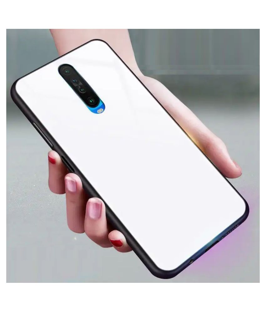 Xiaomi Poco X2 Glass Cover Clickfleek White Plain Back Covers Online At Low Prices 0310