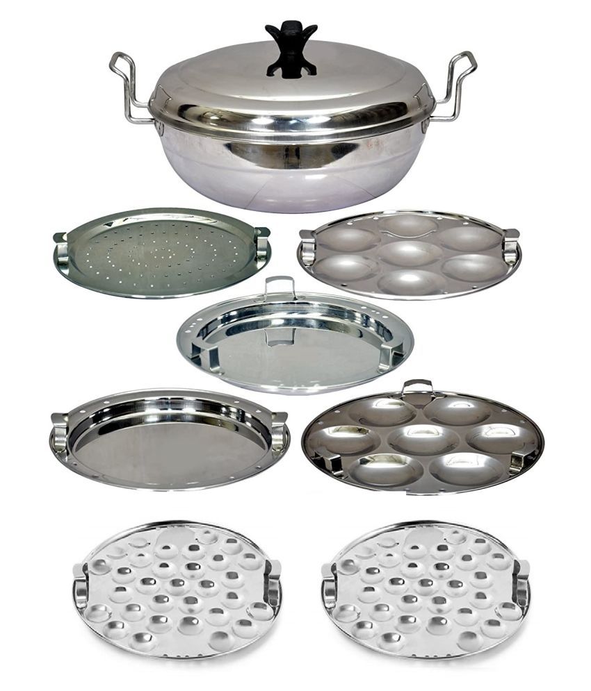     			AQUIRIOS Sandwich Bottom 6IN1 Stainless Steel Idli Cooker mL