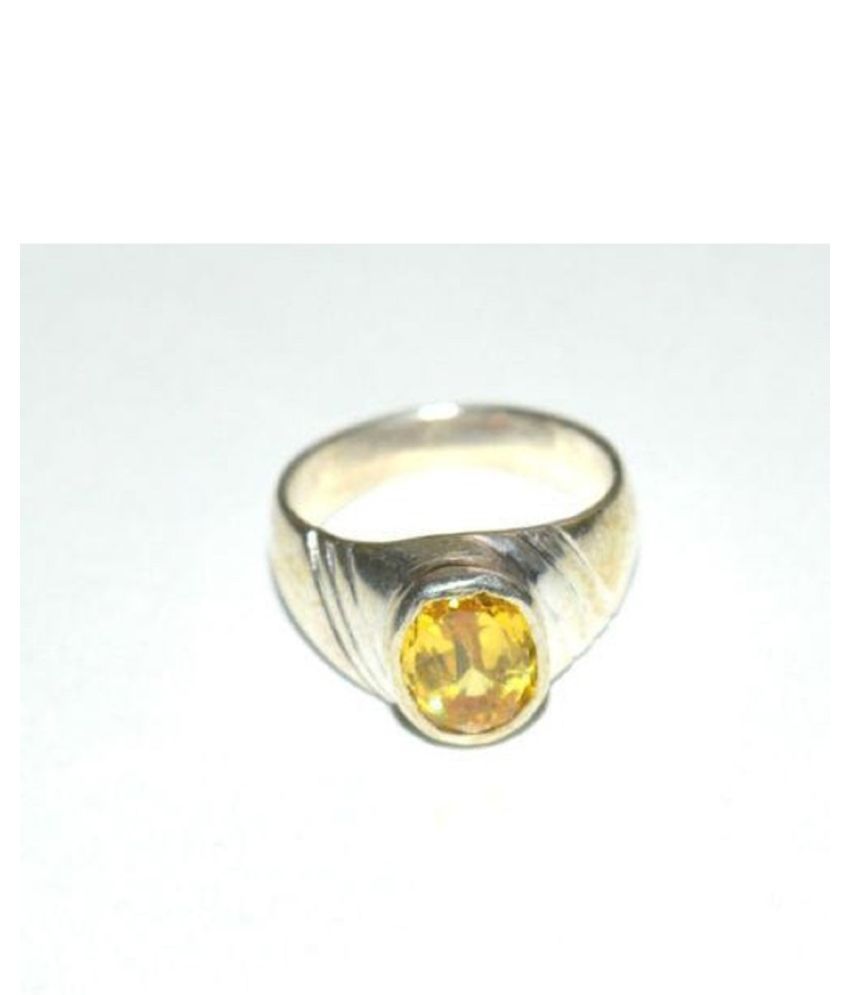 Kundli Gems Natural Original Gemstone Yellow Sapphire Pukhraj Gemstone 92 5 Silver Finger Ring For Unisex Buy Kundli Gems Natural Original Gemstone Yellow Sapphire Pukhraj Gemstone 92 5 Silver Finger Ring For Unisex Online snapdeal