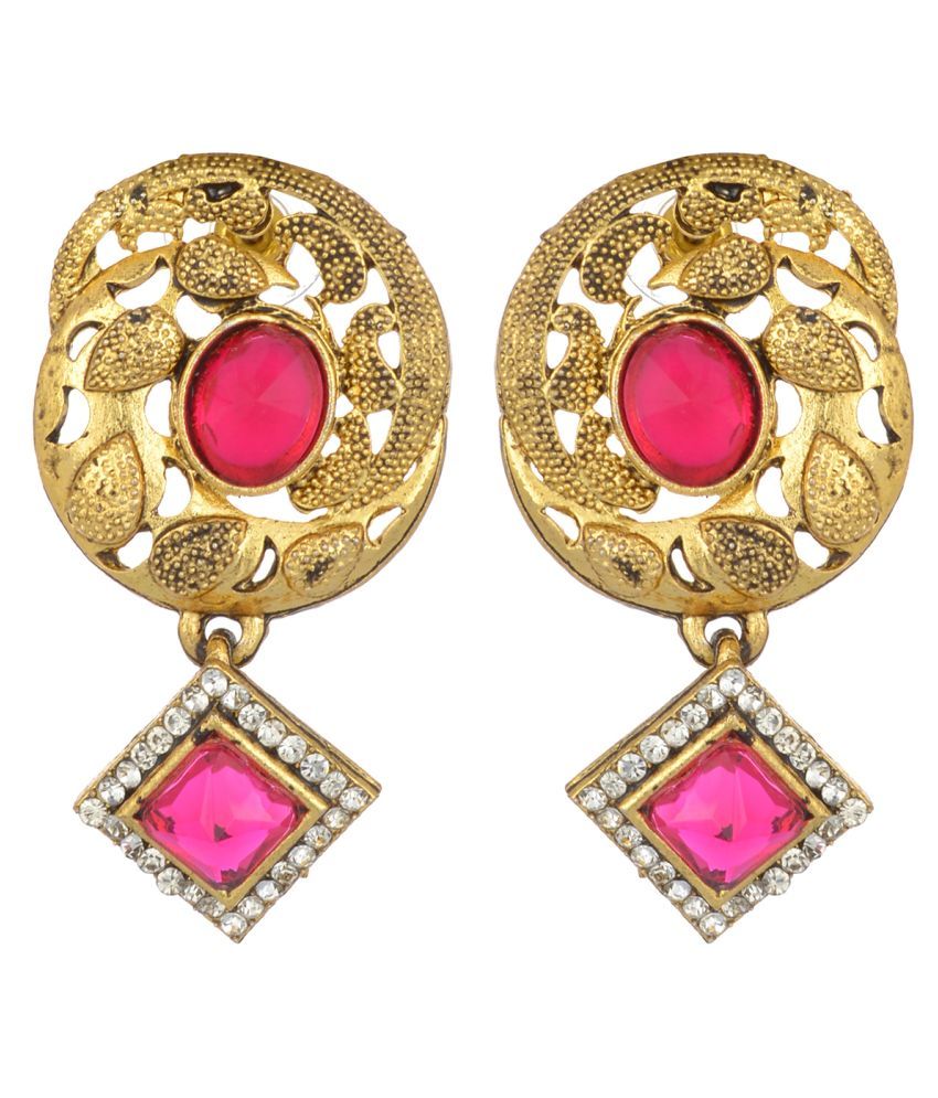     			Asmitta Party wear Gold toned Dangle Earrings for Women and Girls