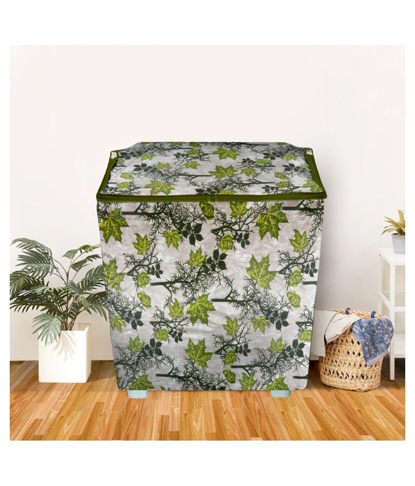     			E-Retailer Single Polyester Green Washing Machine Cover for Universal 7 kg Semi-Automatic