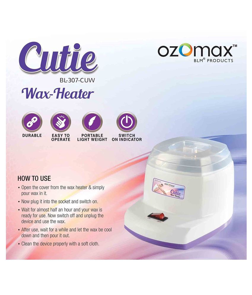 Ozomax Cutie Automatic Wax Heater (White;Purple) Electric Wax Heater