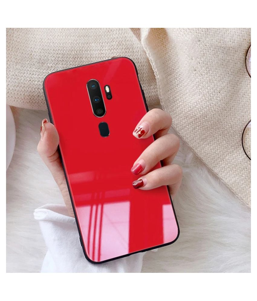 Xiaomi Poco M2 Glass Cover Clickfleek Red Plain Back Covers Online At Low Prices Snapdeal 8316