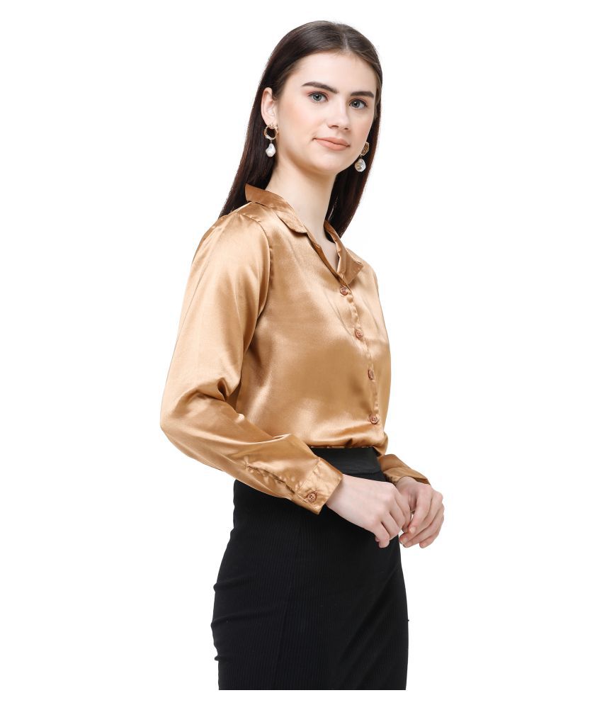Buy DECHEN Gold Satin Shirt Online at Best Prices in India - Snapdeal