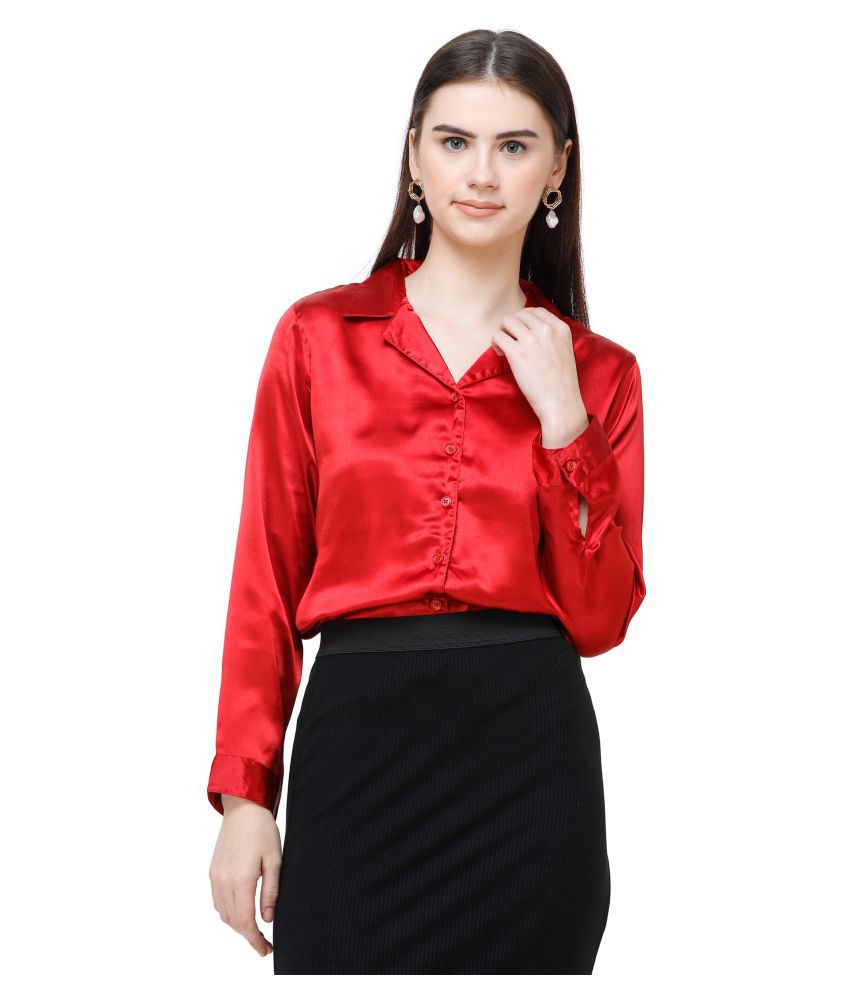 Buy DECHEN Red Satin Shirt Online at Best Prices in India - Snapdeal