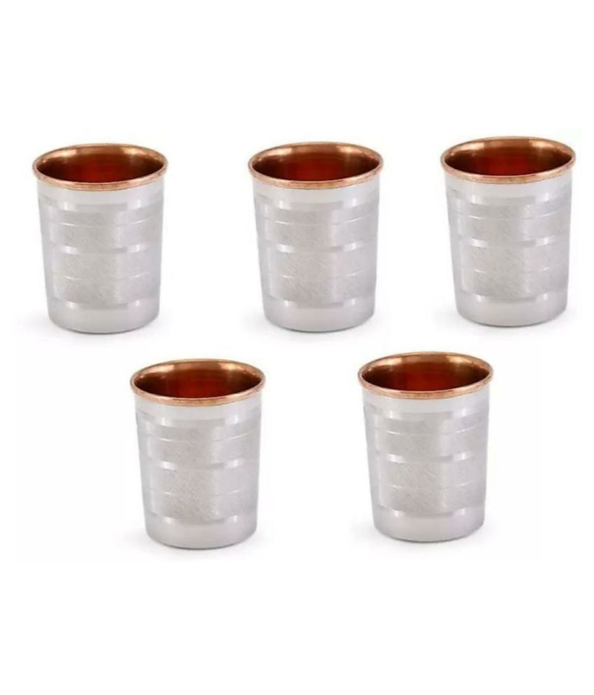 KGN ART CRAFT Steel Copper 250 ml Glasses