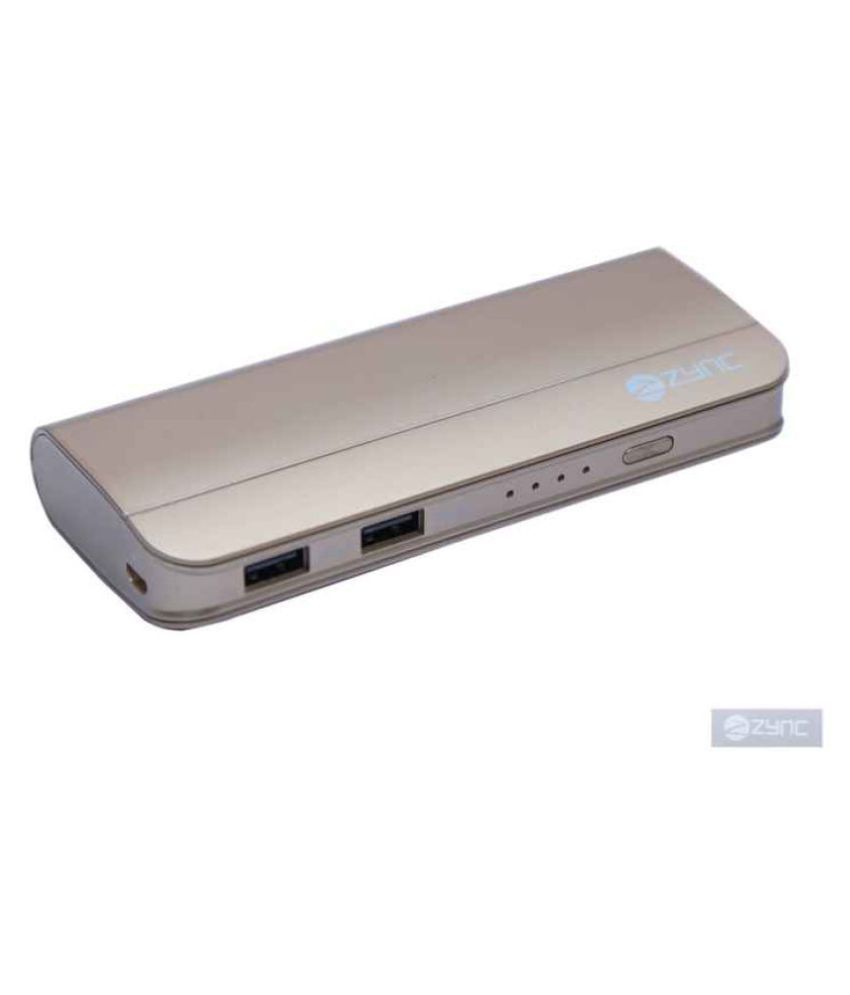 Zync 10400 mAh Li Ion Power Bank Gold