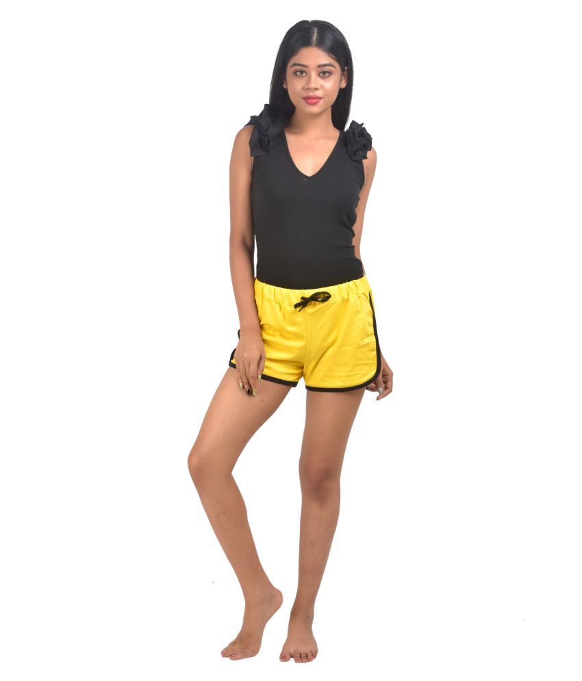     			powermerc Cotton Hot Pants - Yellow