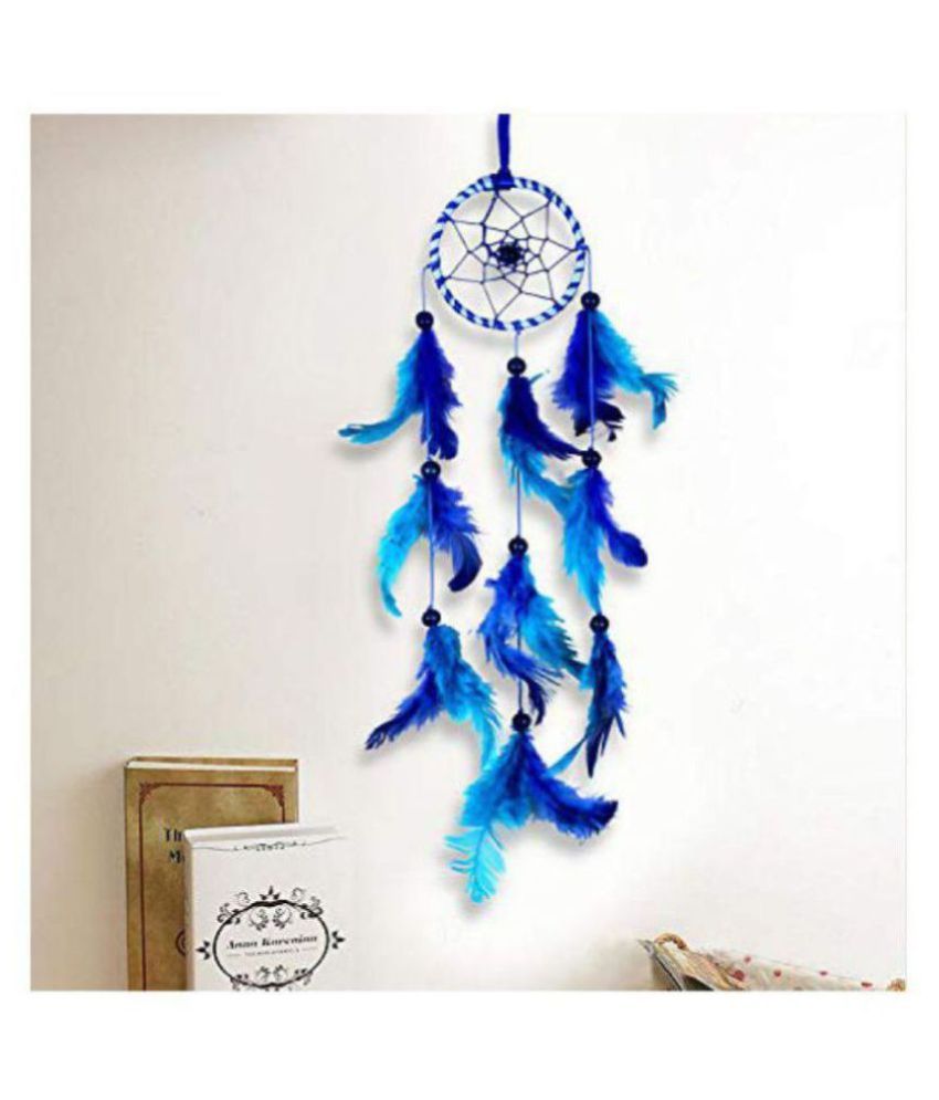     			Feather Blue Dream Catcher - Pack of 1 ( 20 X 3 cms )