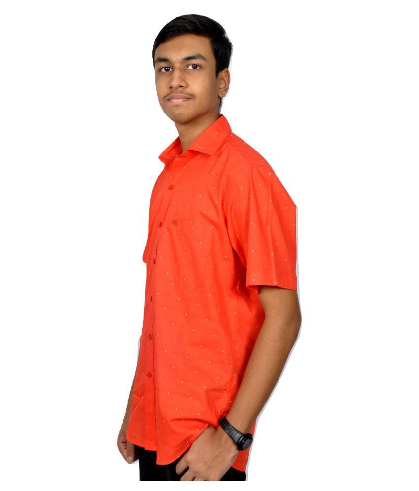 Acez 100 Percent Cotton Orange Shirt - Buy Acez 100 Percent Cotton ...