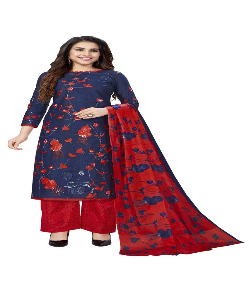 unstitched cotton dress material online