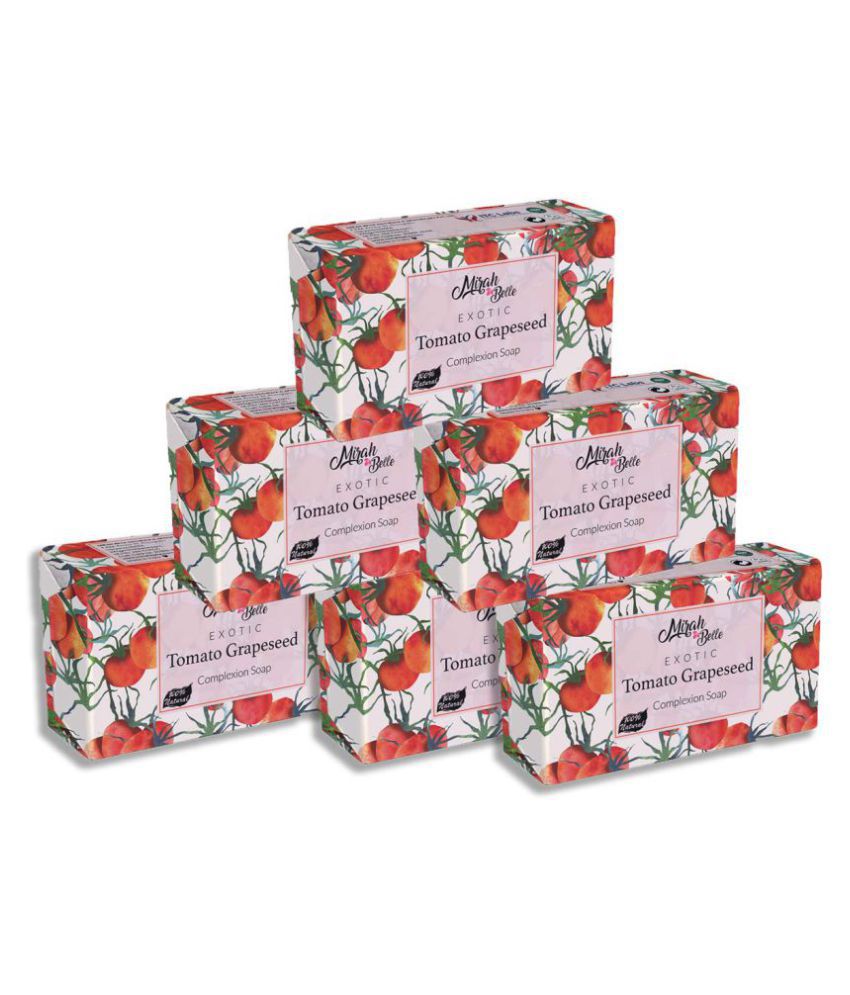     			Mirah Belle Organic Tomato Grapeseed Complexion Soap 125 g Pack of 6