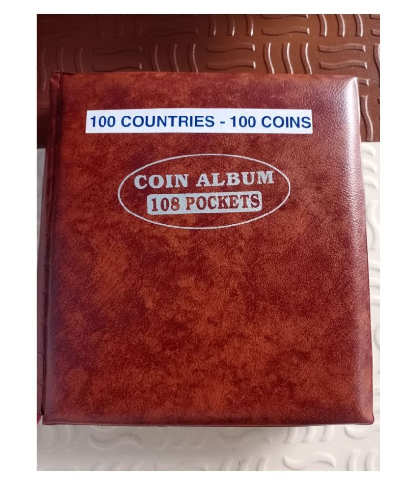     			MANMAI - 100 DIFFERENT COUNTRIES COINS with ALBUM , STICKER & FOLDER 100 Numismatic Coins