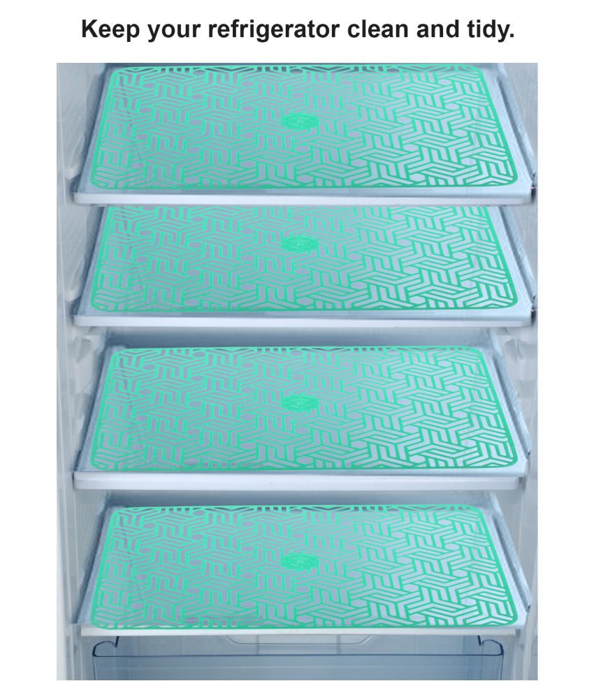     			E-Retailer Set of 4 PVC Green Fridge Mats