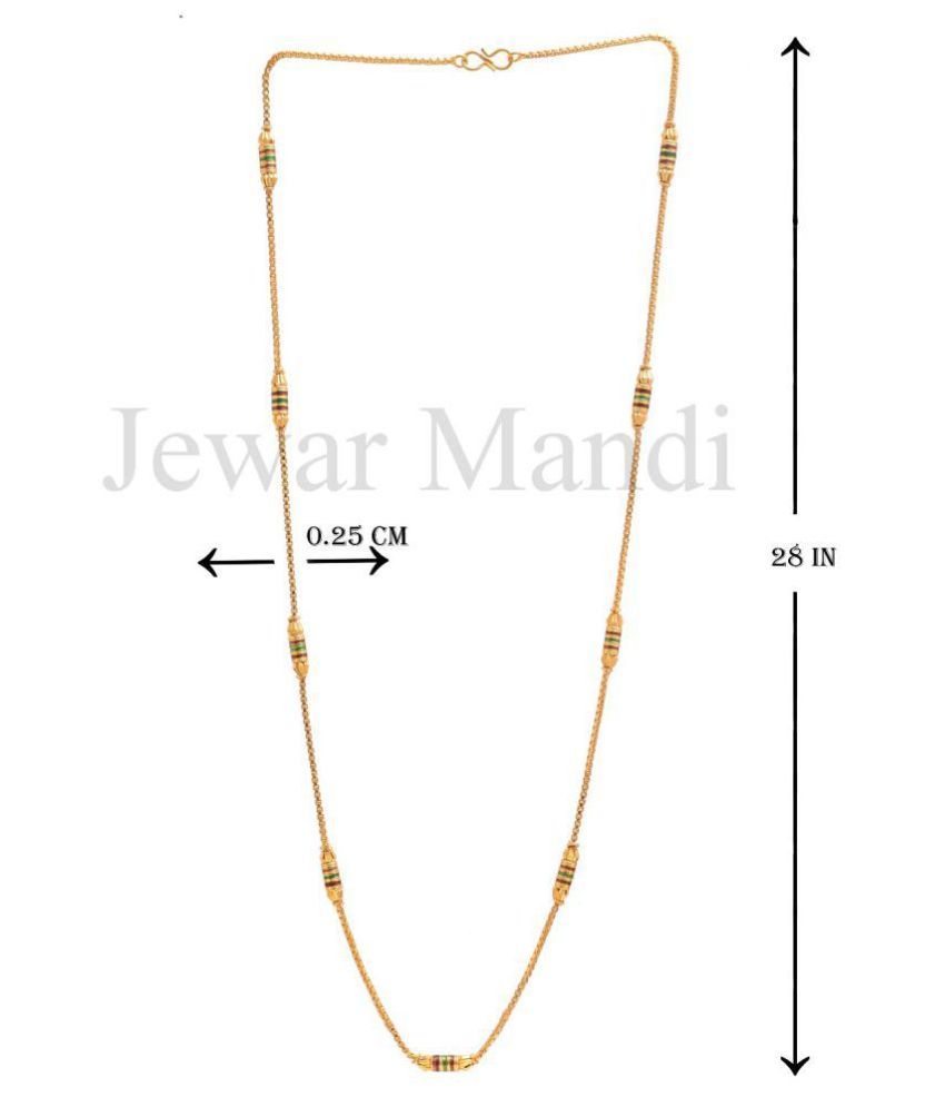Buy Jewar Mandi Chain Meena Work Gold 