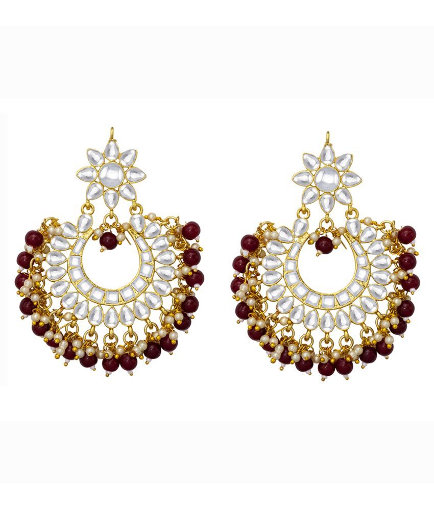     			Spargz Traditional Alloy Festive Wear Gold Plated Kundan