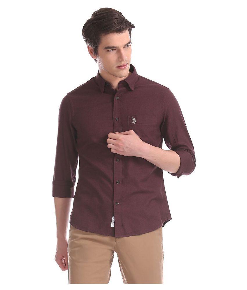 us polo brown shirt
