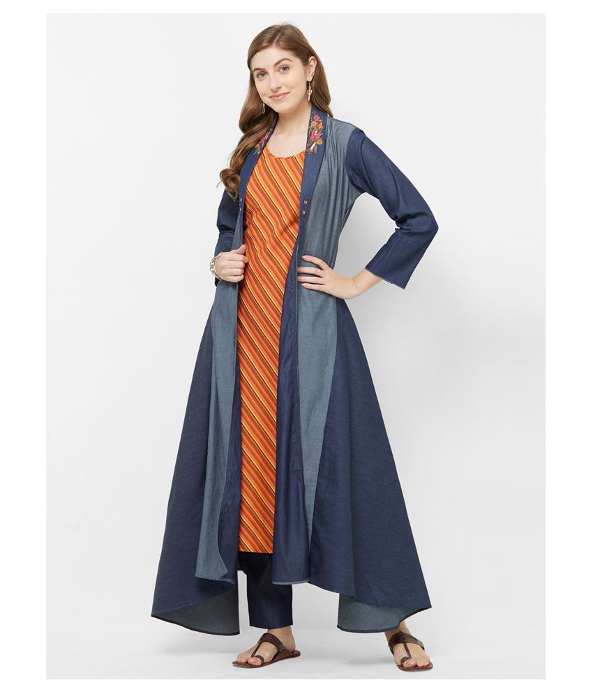 kurti trouser suit