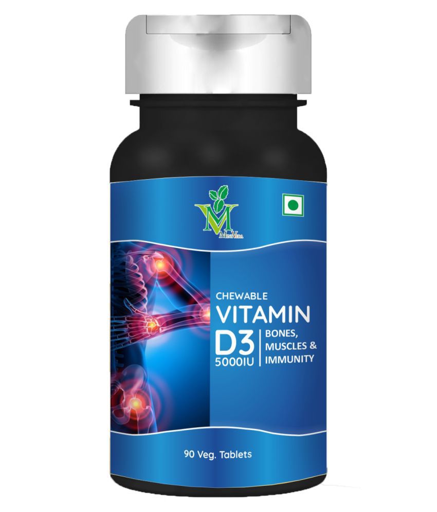 Mint Veda Vitamin D3 Chweable Veg. 90 no.s Vitamins ...