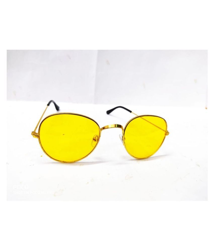 Vision Vintage Look Yellow Oval Sunglasses 18 Buy Vision Vintage Look Yellow Oval 5857