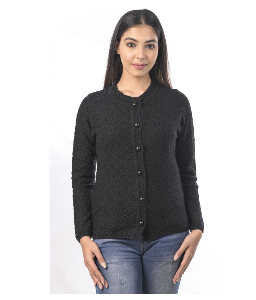     			Varenyam Acrylic Black Pullovers