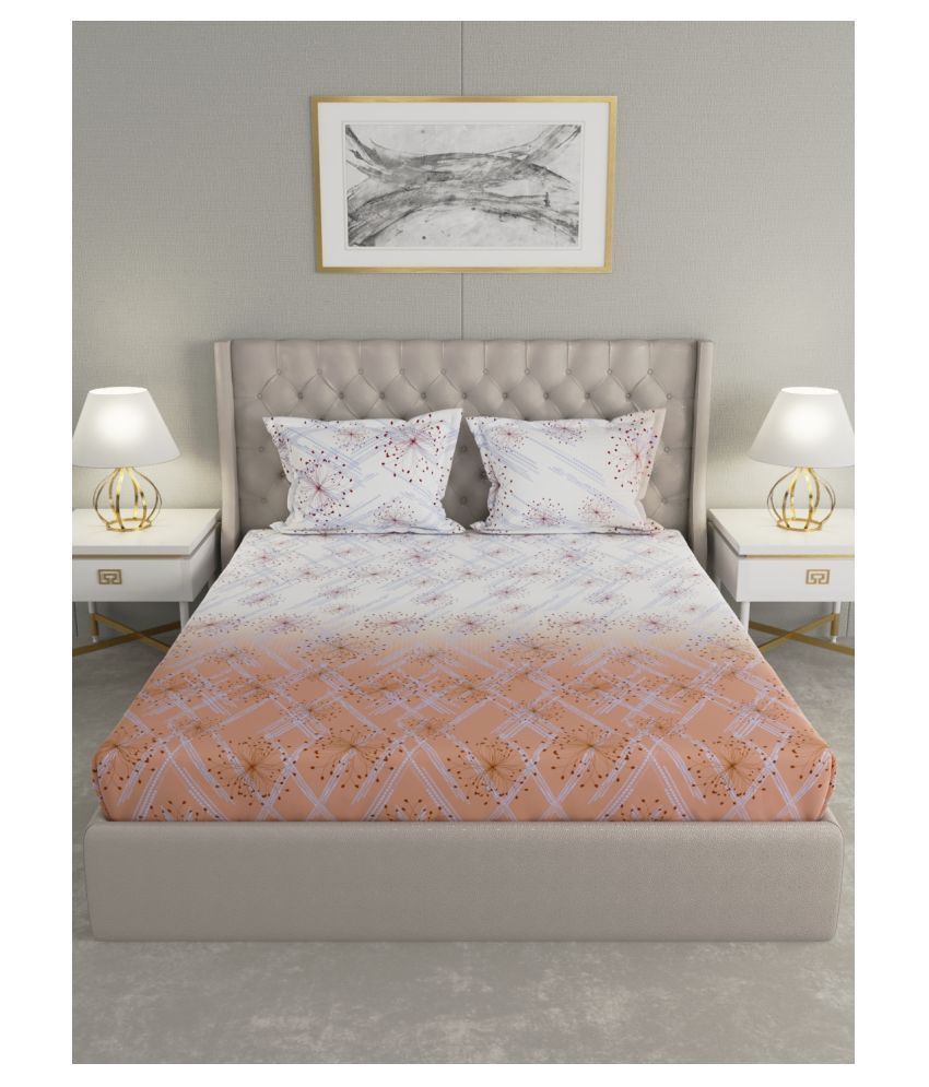 Raymond Home Cotton Double Bedsheet with 2 Pillow Covers ( 274 cm x 274