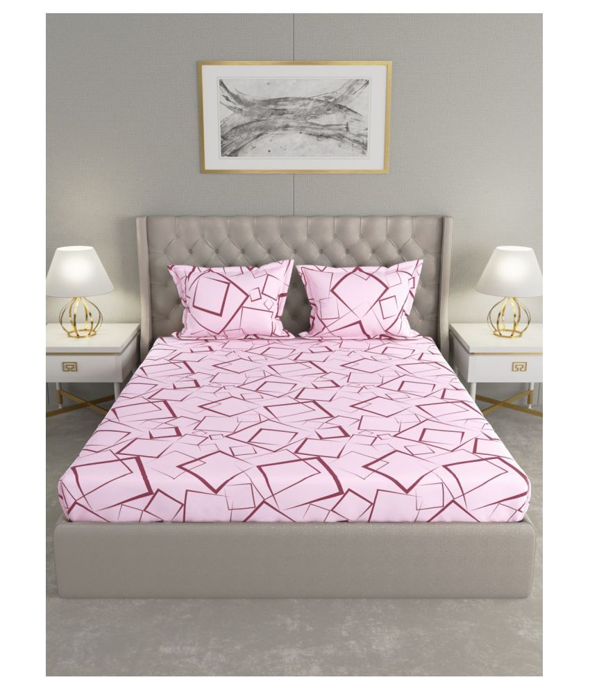 Raymond Home Cotton Double Bedsheet with 2 Pillow Covers ( 220 cm x 240