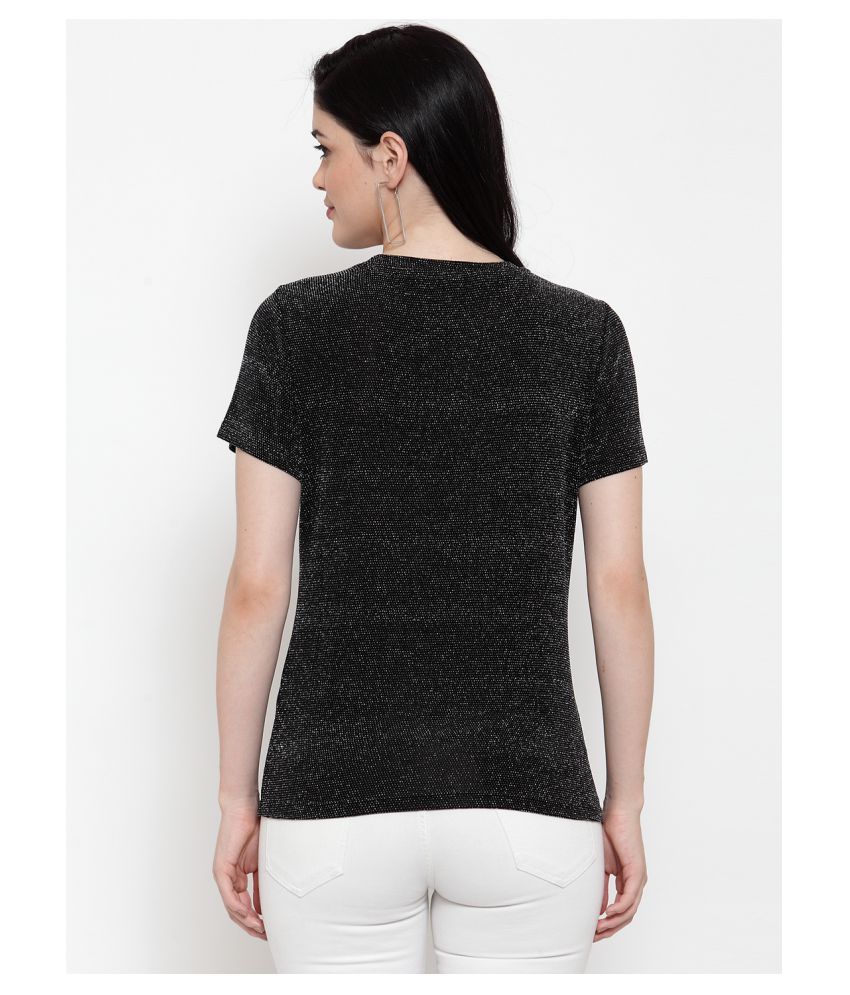 ladies black cotton t shirt