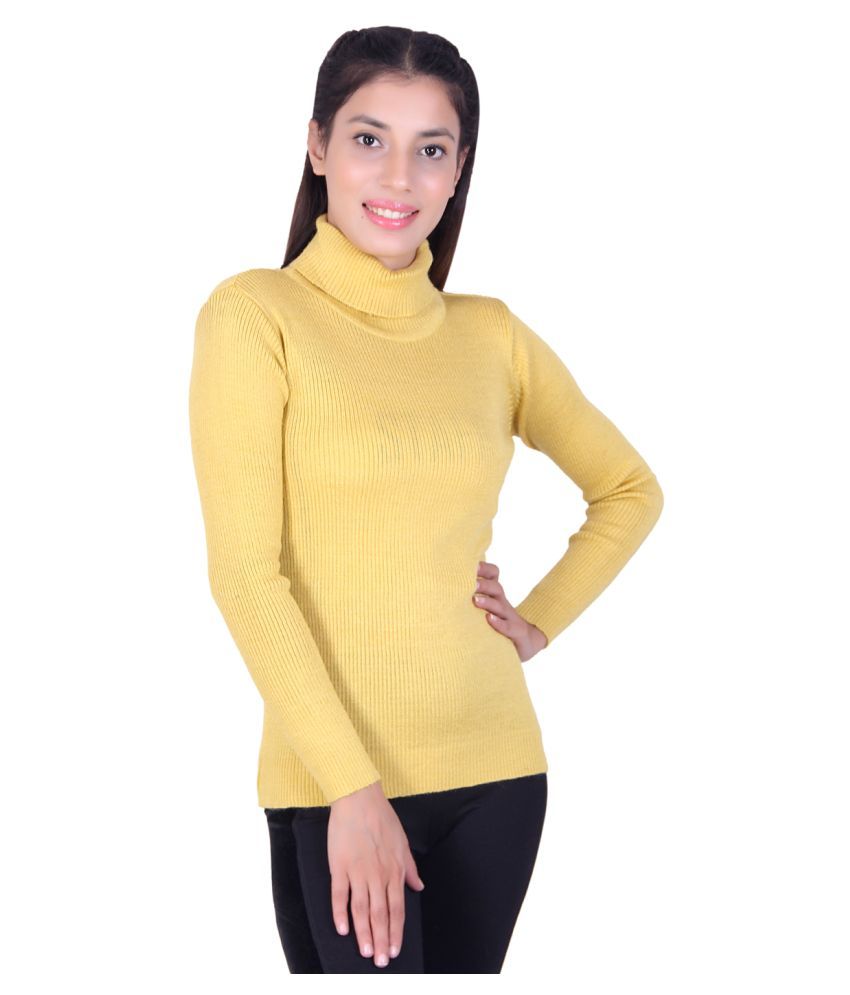     			Ogarti Yellow Round Neck Sweater Single