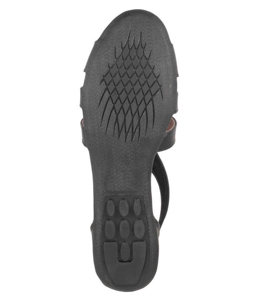black walking flats