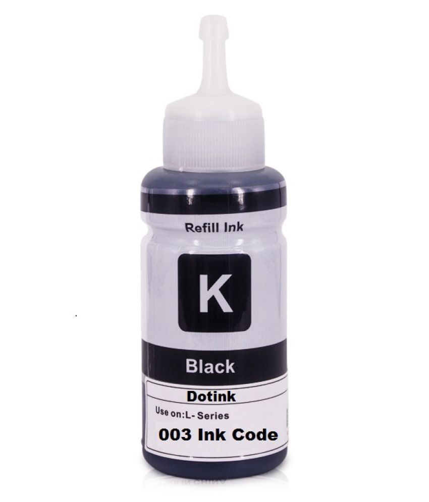 DOTINK Refill 003 Epson Multicolor Pack of 4 Ink bottle for Compatible L3100, L3101, L3110 