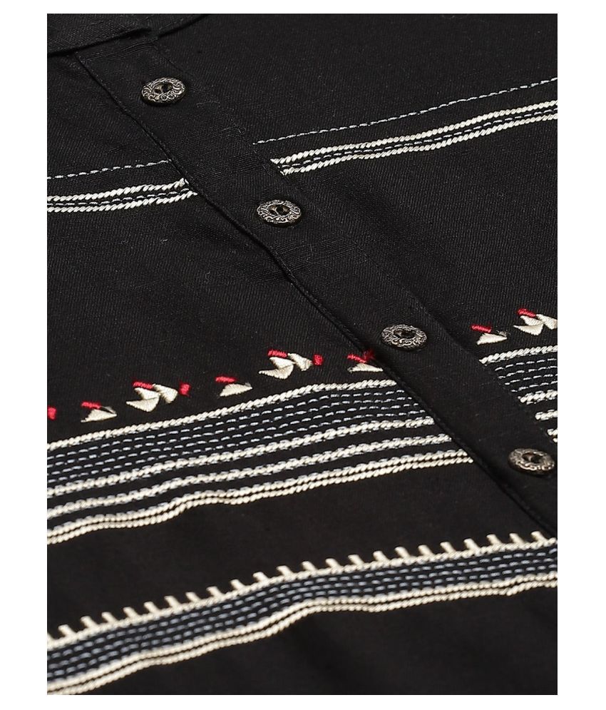 black khadi shirt