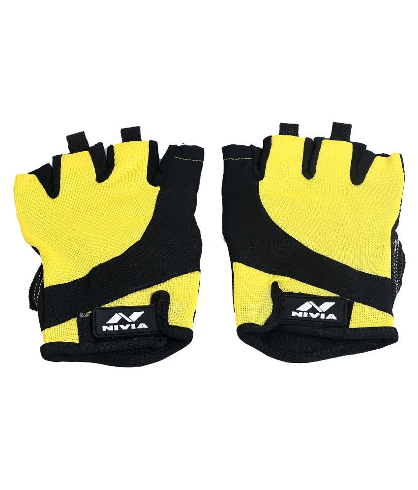 Shine Stationer Nivia Gym Gloves Yellow Color (Pack Of 1 Pair) Buy